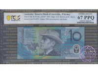 2007 $10 R321aL GL07 Stevens/Henry PCGS 67 PPQ