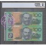 1999 $100 U13 Macfarlane/Evans Uncut of 2 Red PCGS 67 PPQ