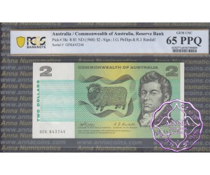 1968 $2 R83 Phillips/Randall PCGS 65 PPQ
