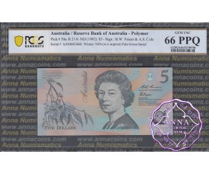 1994 $5 AA94 Fraser/Evans PCGS 66 PPQ