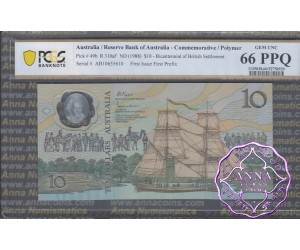 1988 R310bF $10 2nd issue AB10 Johnston/Fraser PCGS 66 PPQ