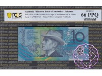 1998 $10 R318cF Macfarlane/Evans PCGS 66 PPQ