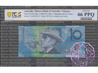 1998 $10 R318cL Macfarlane/Evans PCGS 66 PPQ