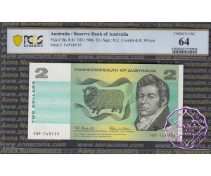 1966 $2 R81 Coombs/Wilson PCGS 64