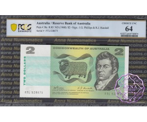 1968 $2 R83 Phillips/Randall PCGS 64