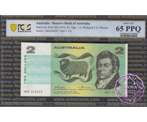 1974 $2 R85 Phillips/Wheeler PCGS 65 PPQ