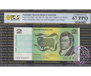 1976 $2 R86b Knight/Wheeler PCGS 67 OPQ