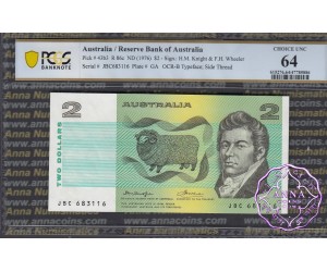 1976 $2 R86c Knight/Wheeler PCGS 64