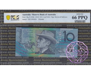 2013 $10 R322bL DF13 Stevens/Parkinson PCGS 66 PPQ