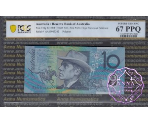 2015 $10 R323aF AA15 Stevens/Fraser PCGS 67 PPQ