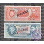 Paraguay 1972 Banco Central Del Paraguay 100; 500; 1000; 5000; and 10000 Guaranies Specimen Set 