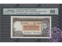 1961 R17 Ten Shillings Coombs/Wilson PMG66 (2)