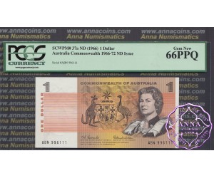 1966 R71 $1 Coombs/Wilsin PCGS66