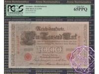 Germany 1910 Reichsbanknote 1000 Mark Pick 44b PCGS 65