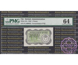 Fiji 1942 Penny PMG 64