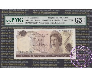 New Zealand 1977 H.R.Hardie $1 P163d* Y92* PMG65 EPQ