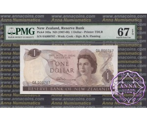 New Zealand 1967 R.N.Fleming $1-$20 UNC First Prefix Low Serials PMG 65-67 EPQ