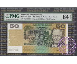 1973 $50 R505 Phillips/Wheeler PMG64 EPQ