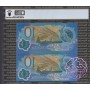 New Zealand 2000 Red NZ$10 Millennium Uncut of 2 PCGS 66 PPQ