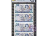 New Zealand 1990 D.T.Brash AAA$10 Uncut of 4 PCGS 65 OPQ