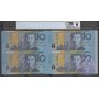 1997 $10 U21 Macfarlane/Evans Uncut of 4 Red PCGS 66 PPQ