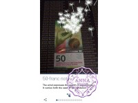 Switzerland 2017 50 Francs UNC ,"Dandelion" 3D AR interactive Banknote