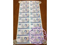 New Zealand 1990 D.T.Brash AAA$10 Uncut of 16 UNC