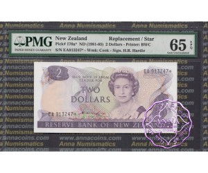 New Zealand 1981 H.R.Hardie $2 P170a EA* PMG 65 EPQ