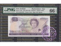 New Zealand 1981 H.R.Hardie $2 P170a EA* PMG 66 EPQ