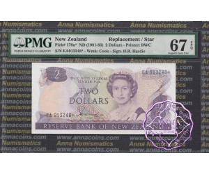 New Zealand 1981 H.R.Hardie $2 P170a EA* PMG 67 EPQ