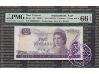New Zealand 1975 R.L.Knight $2 9Y2* PMG 66 EPQ