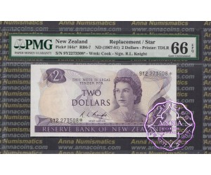 New Zealand 1975 R.L.Knight $2 9Y2* PMG 66 EPQ