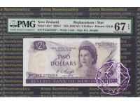New Zealand 1975 R.L.Knight $2 9Y2* PMG 67 EPQ
