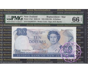 New Zealand 1981 H.R.Hardie $10 P172a NA* PMG 66 EPQ