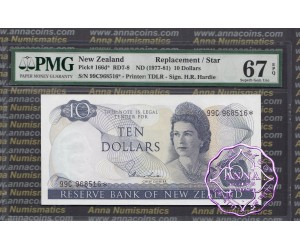 New Zealand 1977 H.R.Hardie $10 P166d 99C* PMG 67 EPQ