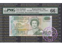 New Zealand 1992 D.T.Brash $20 ZZ* PMG 66 EPQ