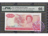 New Zealand 1981 H.R.Hardie $100 PMG 66 EPQ