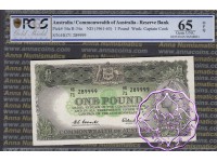 1961 R34a One Pound Coombs/Wilson PCGS 65 OPQ