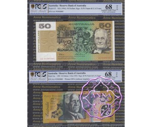 1994 & 1995 Red AA95000881 Matching Pair PCGS