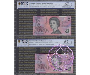 1996 Fraser & Macfarlane Black Matching Pair PCGS 67 OPQ