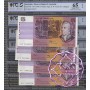 1990 $5 R212 Fraser/Higgins Pair X 2 UNC 999935 &36 PCGS 65 OPQ