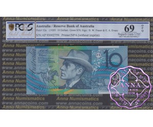 1993 $10 R316a Fraser/Evans PCGS 69 OPQ