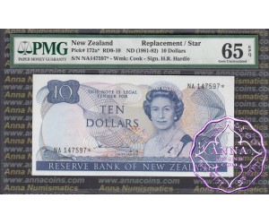 New Zealand 1981 H.R.Hardie $10 P172a NA* PMG 65 EPQ