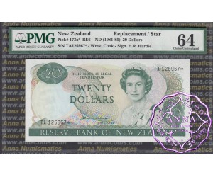 New Zealand 1981 H.R.Hardie $20 P173a TA* PMG 64