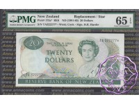New Zealand 1981 H.R.Hardie $20 P173a TA* PMG 65 EPQ