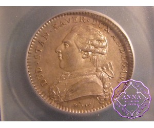 France 1789 Louis XV Silver Medal ICG MS62
