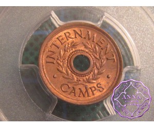 Australia 1943 Internment Camps Threepence Token PCGS MS64RB