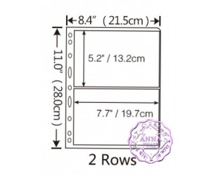 PCCB 2 Pockets Transparent Stamp Banknote Album Insert Page Sheets