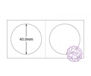 PCCB 40mm Cardboard Staple 2"x2" Coin Holders X50 Pcs One Box