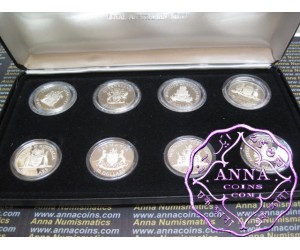 Australia 1985 -1993 Proof Silver $10 Set of 8 coins